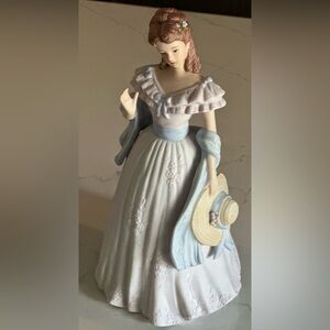 Royal Doulton Lady Figurine with Blue Accents
